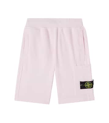 Compass cotton jersey shorts | Stone Island Junior