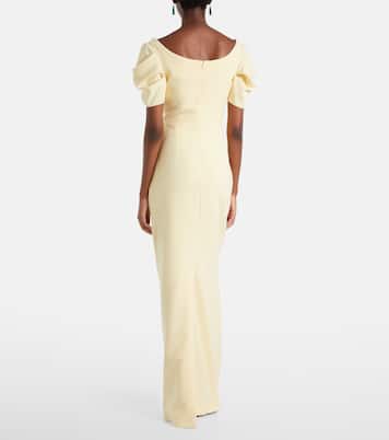 Vanna draped crêpe gown | Safiyaa