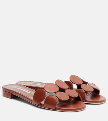 Mules Haribalmuflat en cuir | Manolo Blahnik