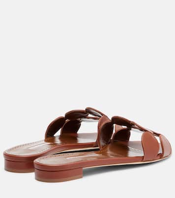 Mules Haribalmuflat en cuir | Manolo Blahnik