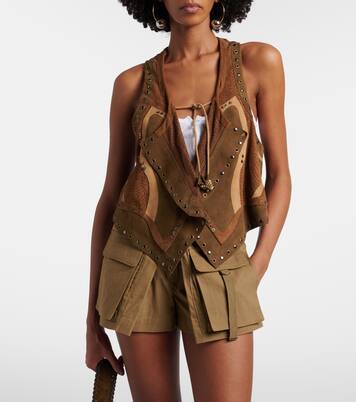 Kelby studded patchwork suede vest | Isabel Marant