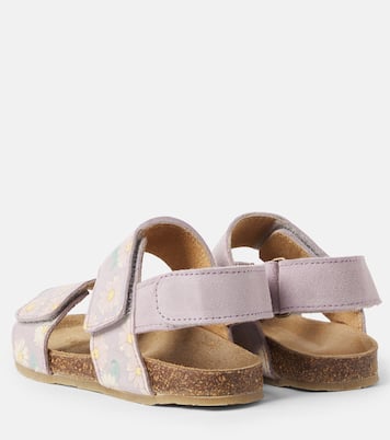 Alphie floral suede sandals | Wheat