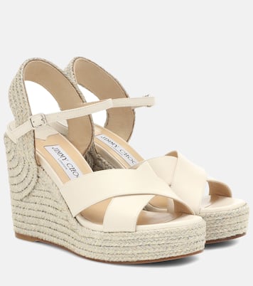 Sandales compensées Dellena 100 en cuir | Jimmy Choo