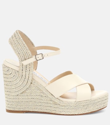 Sandales compensées Dellena 100 en cuir | Jimmy Choo