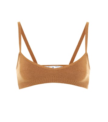Top bralette in lana stretch | Off-White