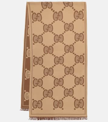 Sciarpa in jacquard di lana GG | Gucci