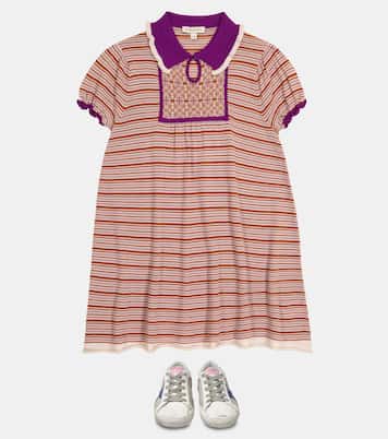 Narwhale striped wool dress | Caramel
