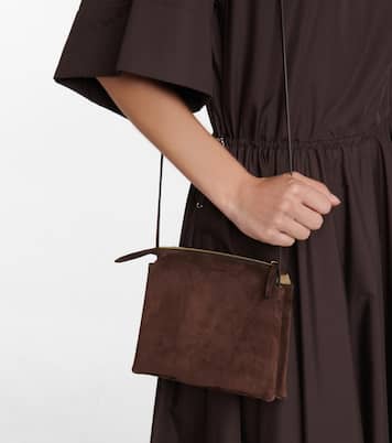Borsa a tracolla Nu Mini Twin in suede | The Row