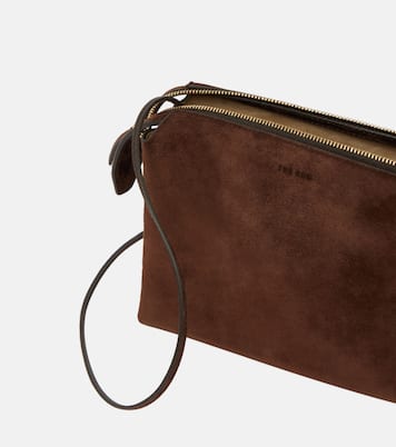 Borsa a tracolla Nu Mini Twin in suede | The Row