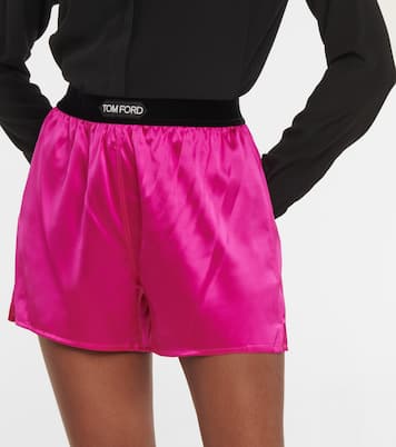 Shorts in misto seta a vita alta | Tom Ford