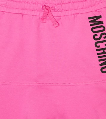 Jupe en coton mélangé à logo | Moschino Kids