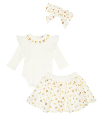 x Chiara Ferragni Bébé – Ensemble body, jupe et bandeau | Monnalisa