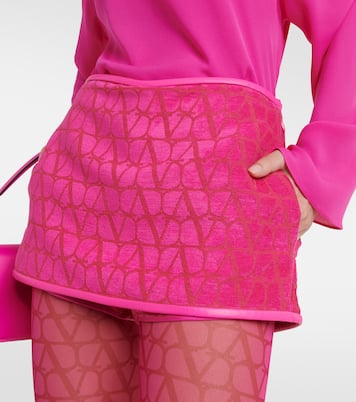 Minirock Toile Iconographe aus Samt | Valentino