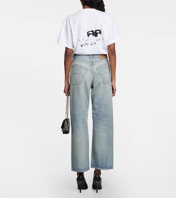 جينز بأرجل واسعة وخصر عالي | Balenciaga