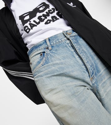 جينز بأرجل واسعة وخصر عالي | Balenciaga