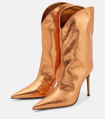 Metallic leather ankle boots | Alexandre Vauthier