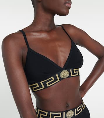Bralette Greca Border in cotone | Versace