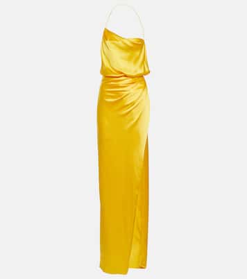 Halterneck silk charmeuse gown | The Sei
