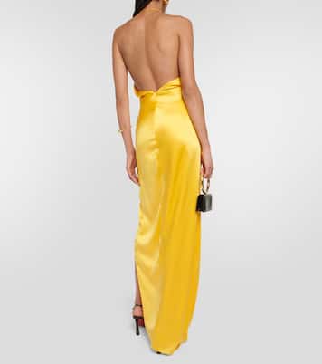Halterneck silk charmeuse gown | The Sei