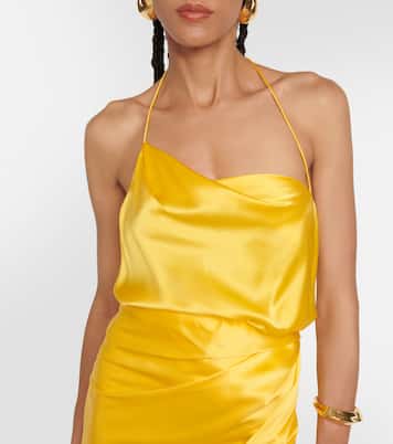 Halterneck silk charmeuse gown | The Sei