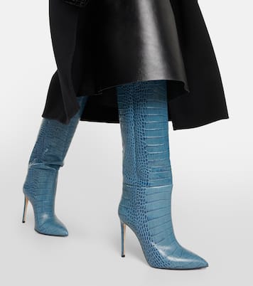 Botas altas de piel efecto cocodrilo | Paris Texas