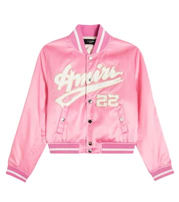 Bomber de satén con logo | Amiri Kids
