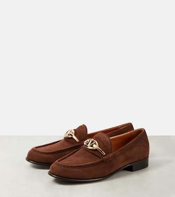 Mocassins VLogo Gate en daim | Valentino Garavani