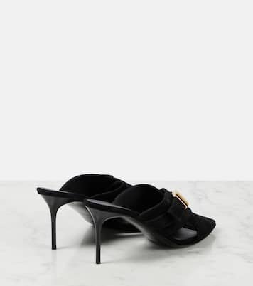 Pantoletten Uma aus Veloursleder | Balmain