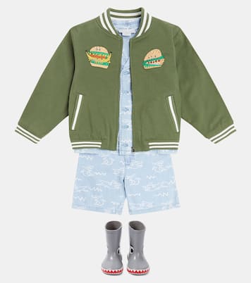 Chaqueta de mezcla de algodón bordada | Stella McCartney Kids