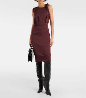 Vestido midi Cris de georgette de mezcla de seda | Sportmax