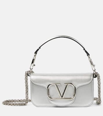 Schultertasche Locò Small aus Metallic-Leder | Valentino Garavani