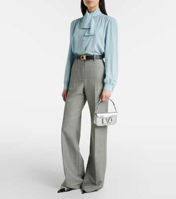 Sac Locò Small en cuir métallisé | Valentino Garavani