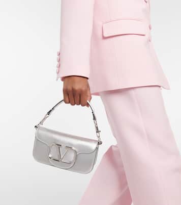 Schultertasche Locò Small aus Metallic-Leder | Valentino Garavani