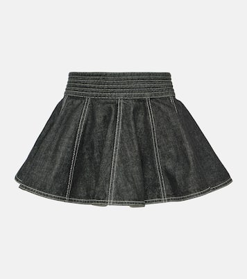 Minifalda de denim con péplum | Alaïa