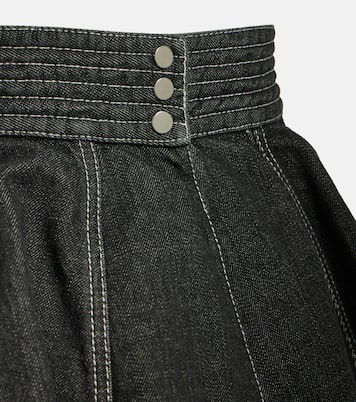 Minifalda de denim con péplum | Alaïa