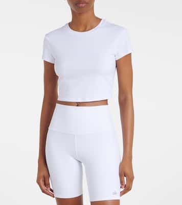 Alosoft cropped jersey T-shirt | Alo Yoga