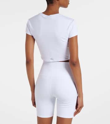 Alosoft cropped jersey T-shirt | Alo Yoga