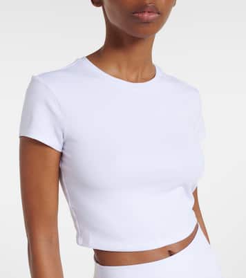 Alosoft cropped jersey T-shirt | Alo Yoga