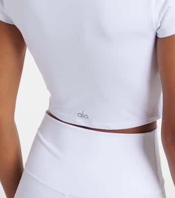 Alosoft cropped jersey T-shirt | Alo Yoga