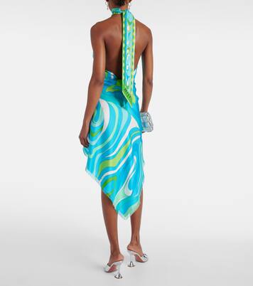 Falda midi Marmo de sarga de seda | Pucci