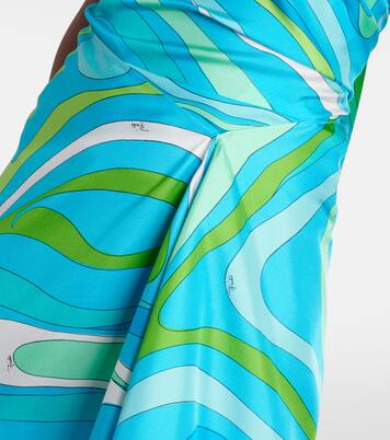 Falda midi Marmo de sarga de seda | Pucci