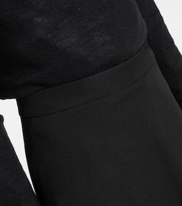 Asymmetric virgin wool midi skirt | Jil Sander