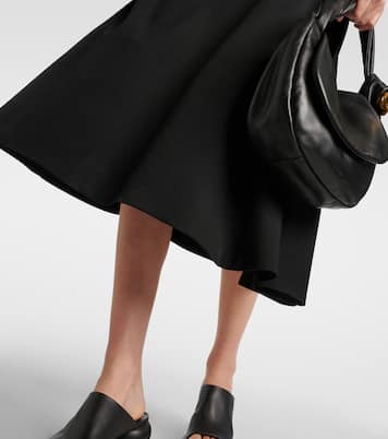 Asymmetric virgin wool midi skirt | Jil Sander