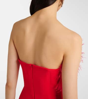 Abito midi con piume | David Koma