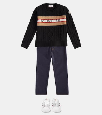 Logo virgin wool sweater | Moncler Enfant