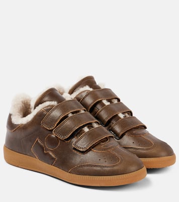 Baskets Beth en cuir et shearling | Isabel Marant