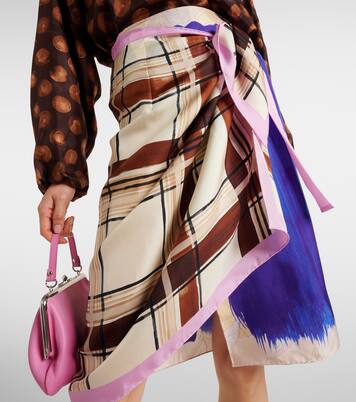 Printed silk wrap skirt | Dries Van Noten