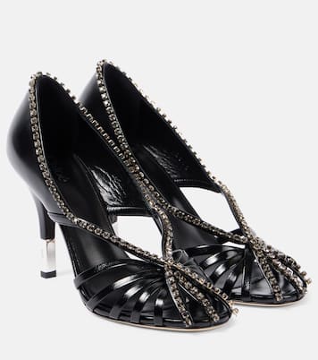 Pumps Leonie Dorsay in pelle con cristalli | Chloé