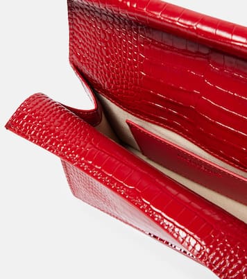 Rond Carré Small croc-effect leather clutch | Jacquemus