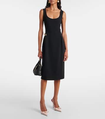 Abito midi Safety Pin in cady | Versace